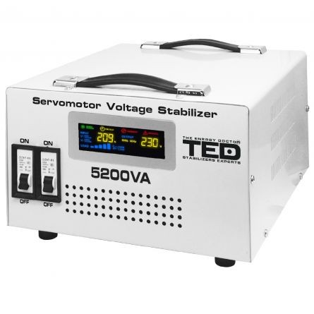 Stabilizator tensiune 5200VA 3KW, ServoMotor, TED - imagine 5